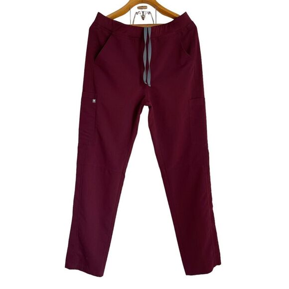 Set of 2 pairs: Figs Technical Collection 2 Pants Black and Maroon Size: L/T - Picture 4 of 6